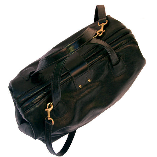 Marco Doctor Bag in Licorice Black Leather - Offhand Designs
