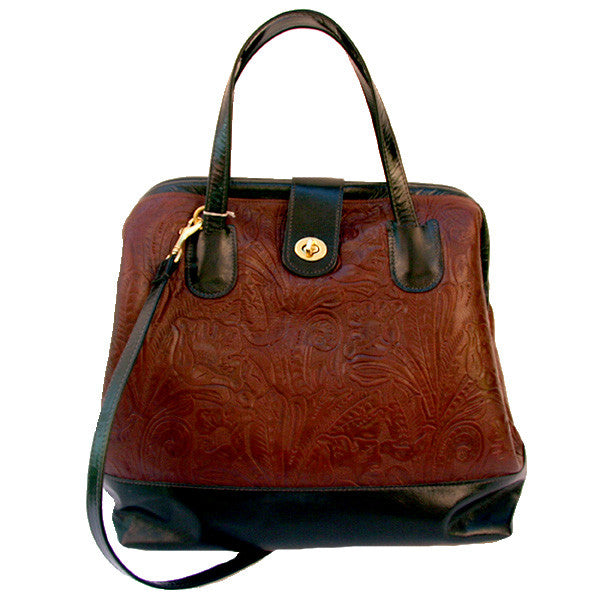 Women's Doctor Style Leather Handbag Purse