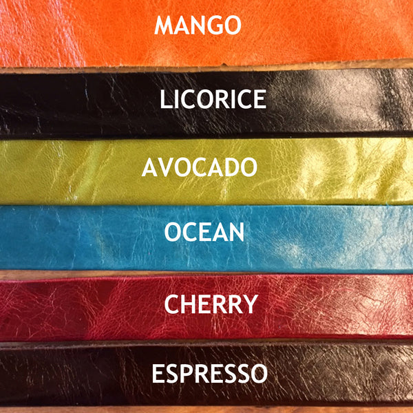 Small Leather Notebook in Ocean by Iron & Flint