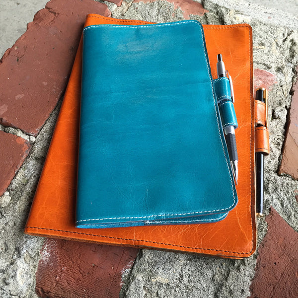 Leather Notebook in Ocean by Iron & Flint