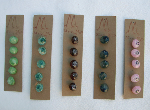 Moving Mud Medium Round Buttons Strawberry Cream