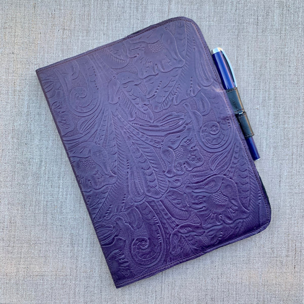 Leather Notebook in Concord Floral by Iron & Flint