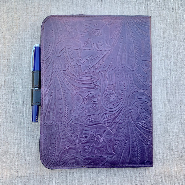 Leather Notebook in Concord Floral by Iron & Flint