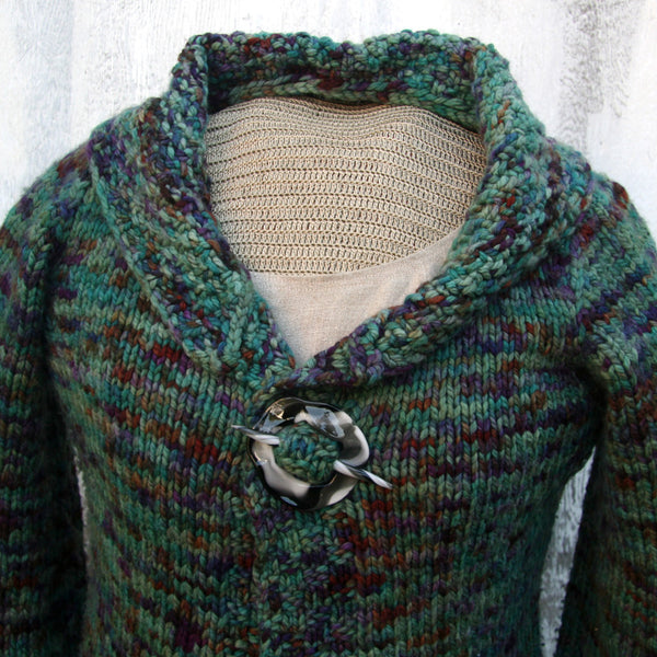 Moving Mud Shawl Pin Newsprint