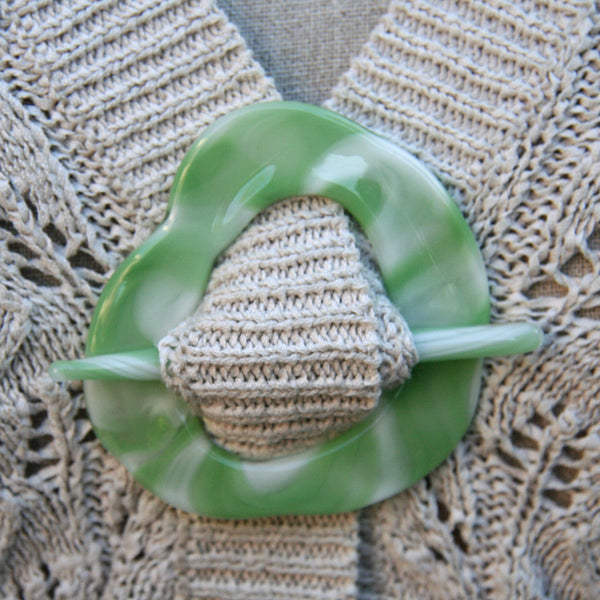 Moving Mud Shawl Pin Lime Sherbet