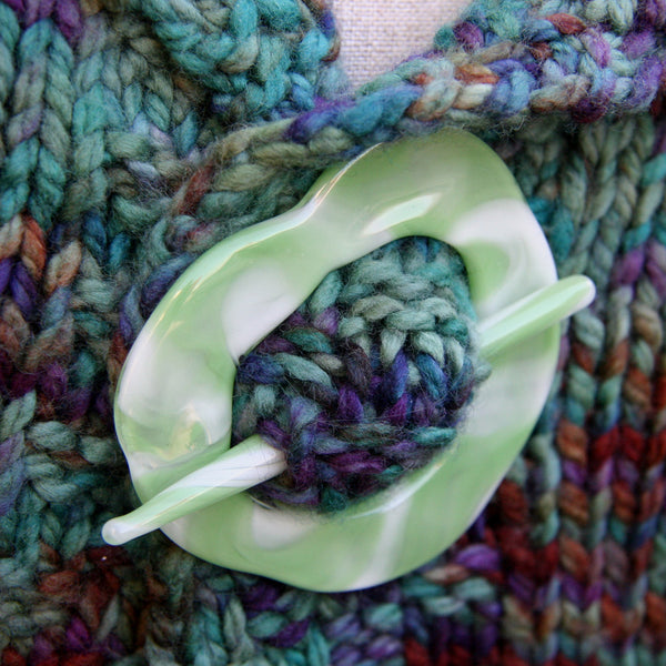 Moving Mud Shawl Pin Lime Sherbet